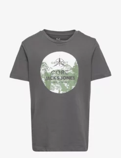 Jack & Jones JCOBOOSTER TEE SS CREW NECK APR 22 JNR - ASPHALT