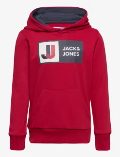 Jack & Jones JCOLOGAN SWEAT HOOD AW22 SN JNR - CHILI PEPPER
