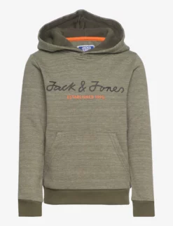 Jack & Jones JCOBERG SWEAT HOOD SN JNR - FOUR LEAF CLOVER