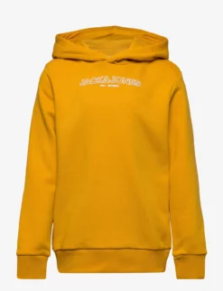 Jack & Jones JWHBANK SWEAT HOOD JNR - GOLDEN ORANGE