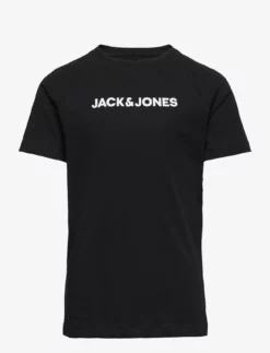Jack & Jones JWHCURVED CHEST TEE SS O-NECK JNR - BLACK
