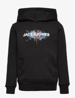 Jack & Jones JJTEAR SWEAT HOOD JNR - BLACK