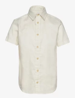 Jack & Jones JJSLUB SHIRT S/S JNR - CLOUD DANCER