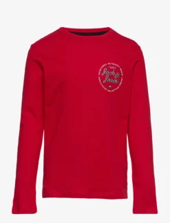 Jack & Jones JJANDY TEE LS CREW NECK JNR - TRUE RED
