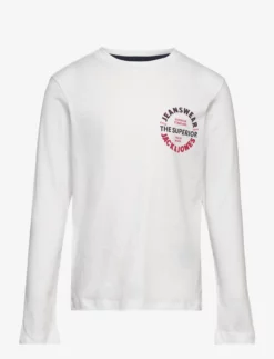 Jack & Jones JJANDY TEE LS CREW NECK JNR - WHITE
