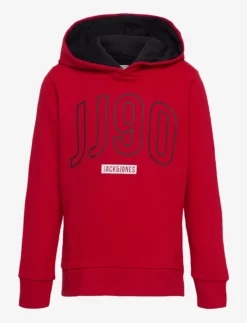 Jack & Jones JJCOLINN SWEAT HOOD JNR - TRUE RED