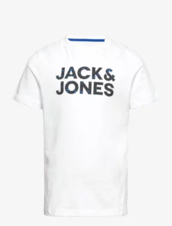 Jack & Jones JJNEON POP TEE SS CREW NECK JNR - WHITE