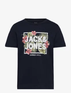 Jack & Jones JJBECS SHAPE TEE SS CREW NECK JNR - NAVY BLAZER