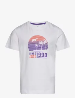 Jack & Jones JJSUMMER COOL TEE SS CREW NECK JNR - WHITE