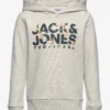 Jack & Jones JJBECS SHAPE SWEAT HOOD JNR - WHITE MELANGE -Jack & Jones Myynti jjj12225826 cwhitemelange v200349
