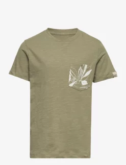 Jack & Jones JORCRAYON POCKET TEE SS CREW NECK JNR - OIL GREEN