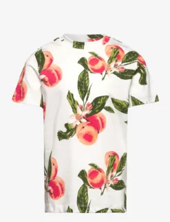 Jack & Jones JORFLORES AOP TEE SS CREW NECK JNR - CLOUD DANCER