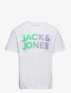 Jack & Jones JCODIGITALI TEE SS CREW NECK JNR - WHITE