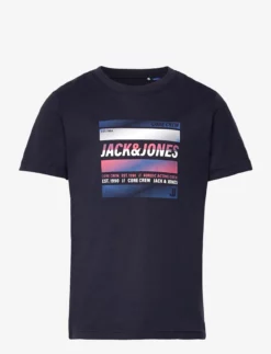 Jack & Jones JCOARC TEE SS CREW NECK JNR - NAVY BLAZER