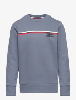 Jack & Jones JJATLAS SWEAT CREW NECK JNR - FLINT STONE