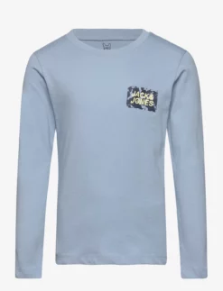 Jack & Jones JCOLAUGE TEE LS CREW NECK FST JNR - MOUNTAIN SPRING