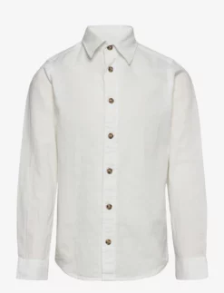 Jack & Jones JCOWATER SUMMER SHIRT L/S JNR - WHITE