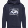 Jack & Jones JCOHUNT SWEAT HOOD UNBRUSHED JNR - NAVY BLAZER -Jack & Jones Myynti jjj12237932 cnavyblazer v175876