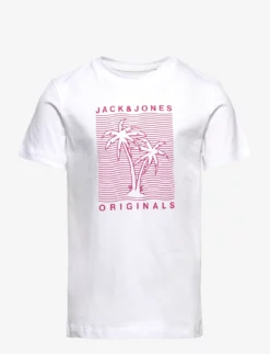 Jack & Jones JORCHANCE TEE SS CREW NECK FST JNR - BRIGHT WHITE