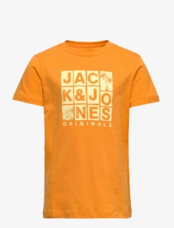 Jack & Jones JORCHANCE TEE SS CREW NECK FST JNR - ICELAND POPPY