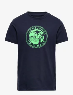 Jack & Jones JORCHANCE TEE SS CREW NECK FST JNR - NAVY BLAZER